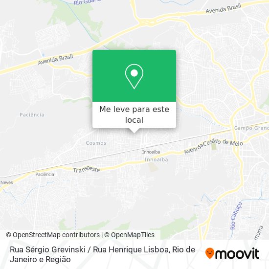 Rua Sérgio Grevinski / Rua Henrique Lisboa mapa