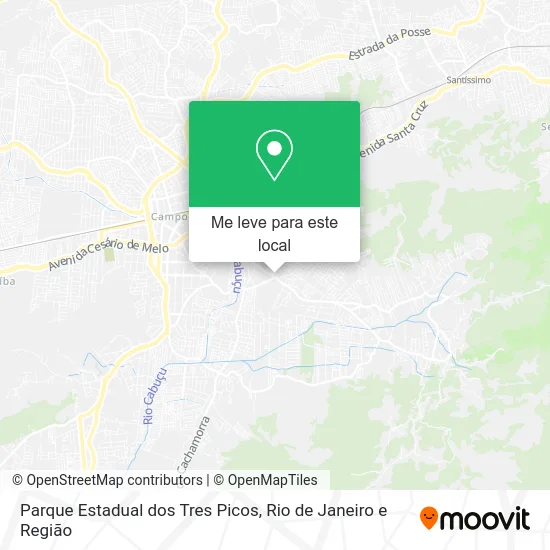 Parque Estadual dos Tres Picos mapa