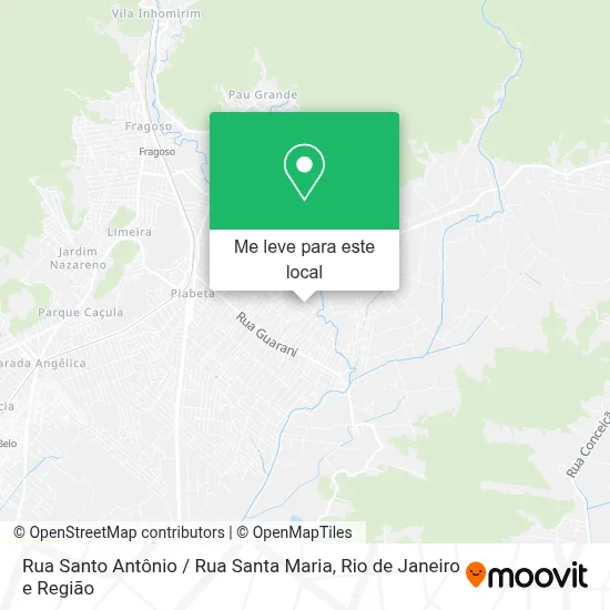 Rua Santo Antônio / Rua Santa Maria mapa