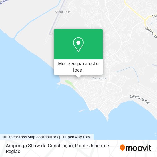 Araponga Show da Construção mapa