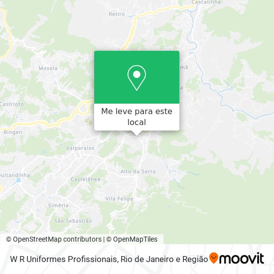 W R Uniformes Profissionais mapa