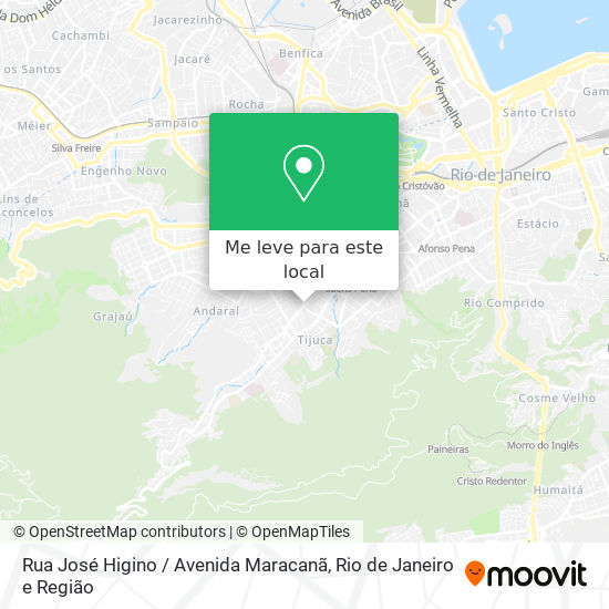Rua José Higino / Avenida Maracanã mapa