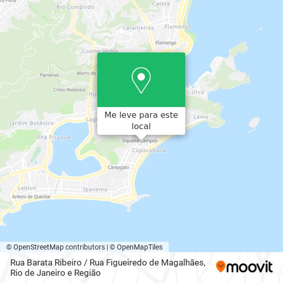 Rua Barata Ribeiro / Rua Figueiredo de Magalhães mapa