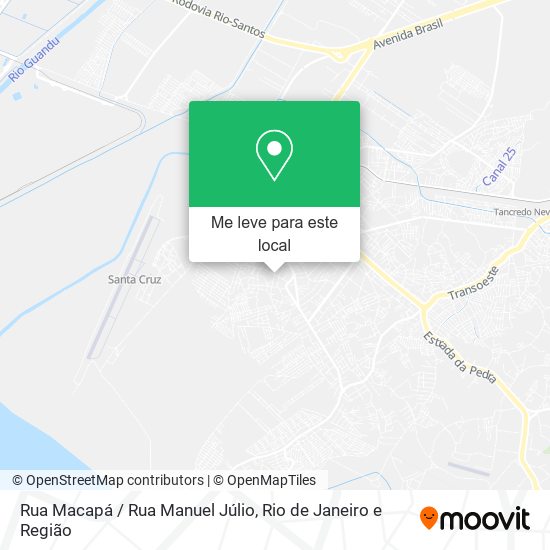 Rua Macapá / Rua Manuel Júlio mapa