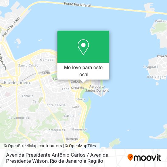 Avenida Presidente Antônio Carlos / Avenida Presidente Wilson mapa