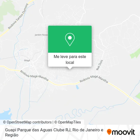 Guapi Parque das Aguas Clube RJ mapa