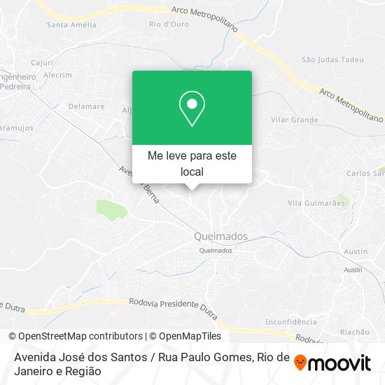 Avenida José dos Santos / Rua Paulo Gomes mapa