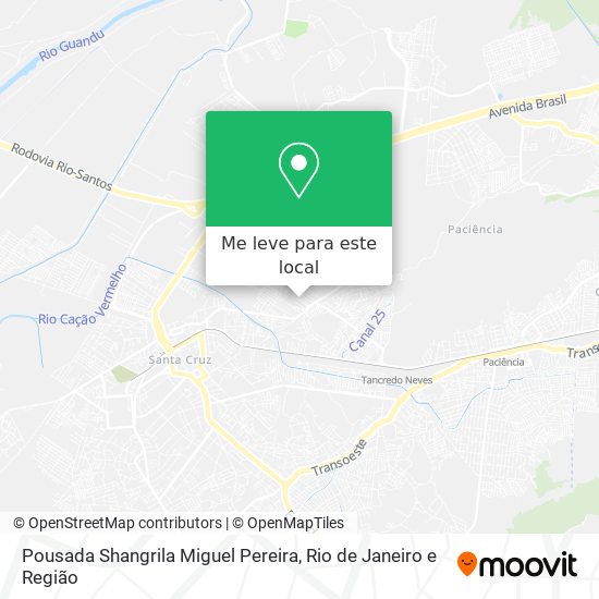 Pousada Shangrila Miguel Pereira mapa