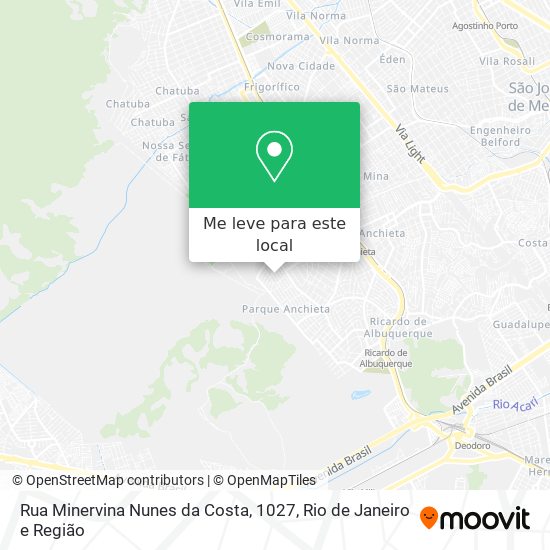 Rua Minervina Nunes da Costa, 1027 mapa