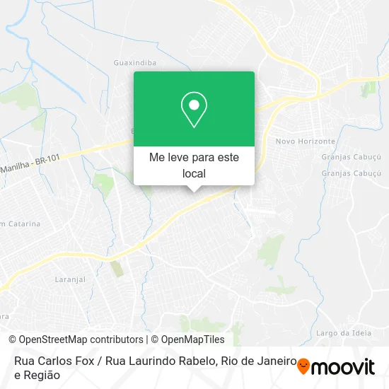 Rua Carlos Fox / Rua Laurindo Rabelo mapa
