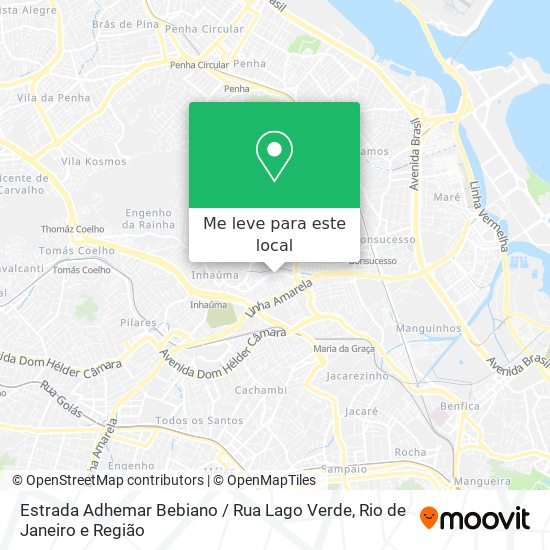 Estrada Adhemar Bebiano / Rua Lago Verde mapa