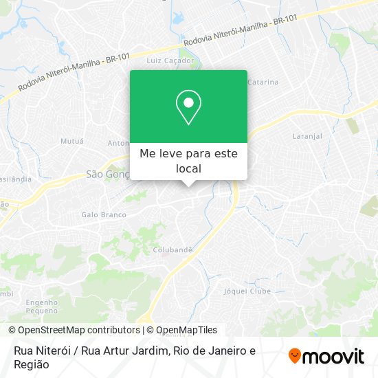 Rua Niterói / Rua Artur Jardim mapa