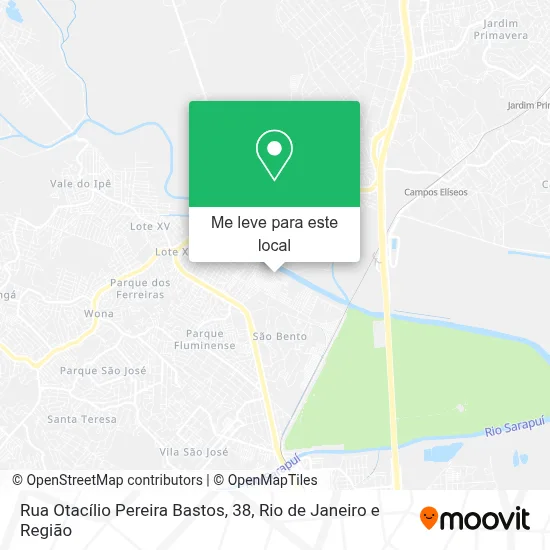 Rua Otacílio Pereira Bastos, 38 mapa