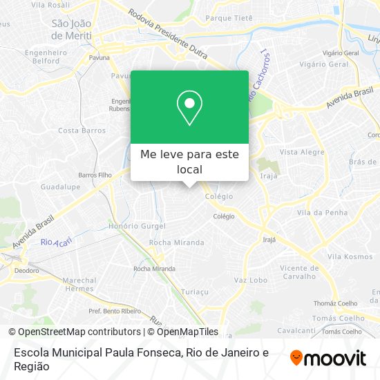 Escola Municipal Paula Fonseca mapa