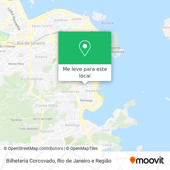 Bilheteria Corcovado mapa