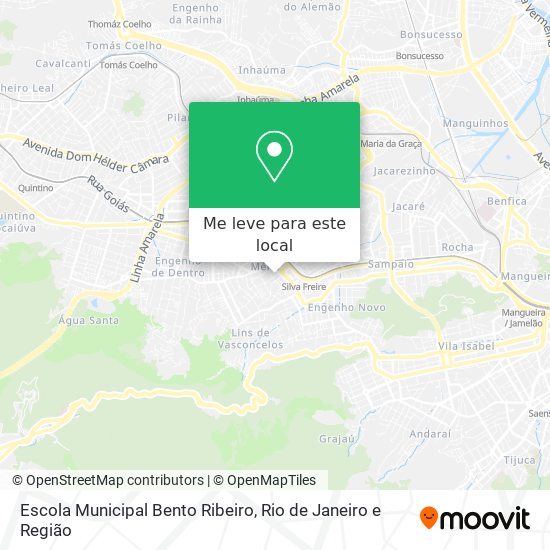 Escola Municipal Bento Ribeiro mapa