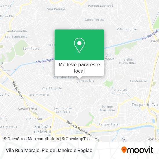 Vila Rua Marajó mapa