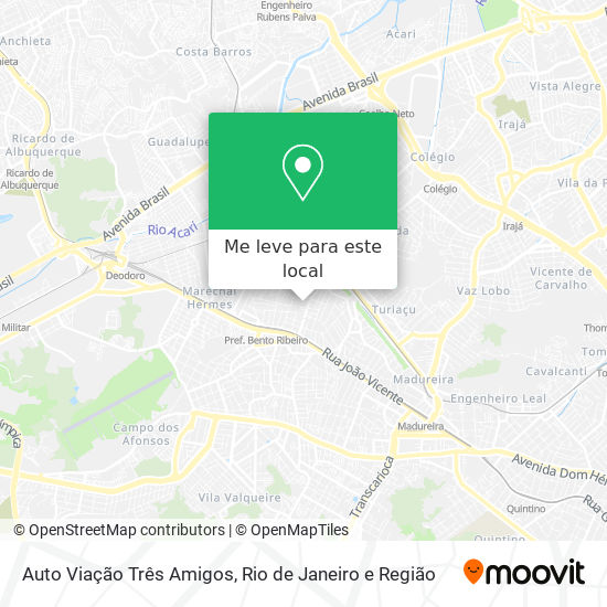 Auto Viação Três Amigos mapa