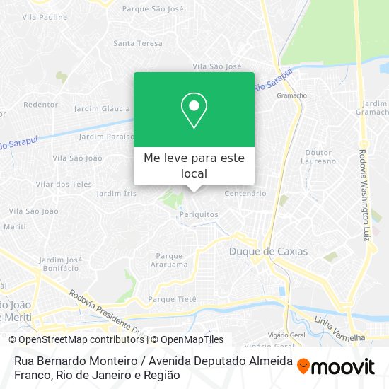 Rua Bernardo Monteiro / Avenida Deputado Almeida Franco mapa