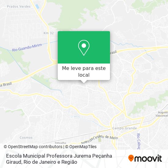 Escola Municipal Professora Jurema Peçanha Giraud mapa
