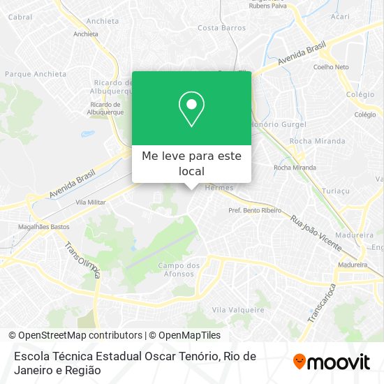 Escola Técnica Estadual Oscar Tenório mapa