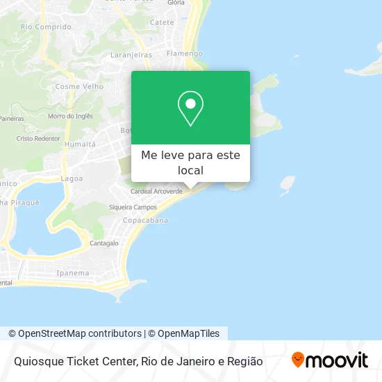 Quiosque Ticket Center mapa