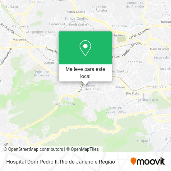 Hospital Dom Pedro II mapa