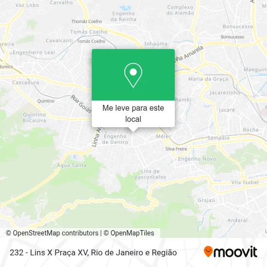 232 - Lins X Praça XV mapa