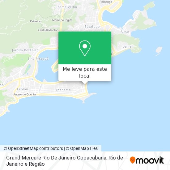 Grand Mercure Rio De Janeiro Copacabana mapa