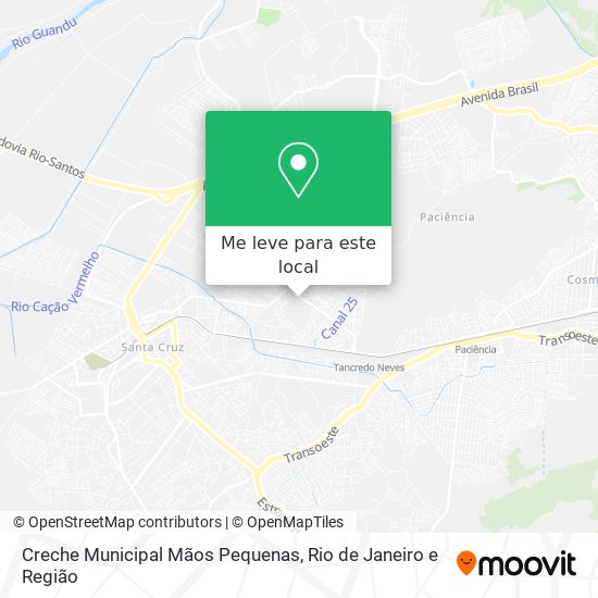Creche Municipal Mãos Pequenas mapa