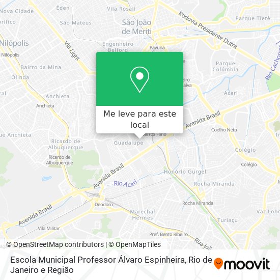 Escola Municipal Professor Álvaro Espinheira mapa