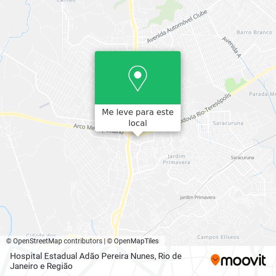 Hospital Estadual Adão Pereira Nunes mapa