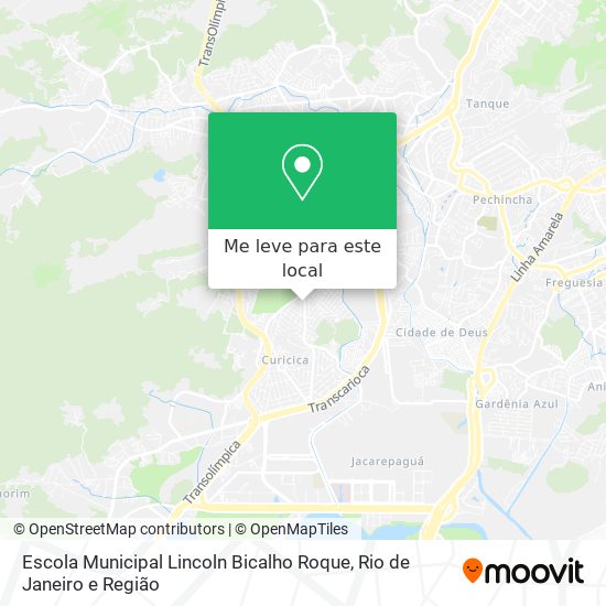 Escola Municipal Lincoln Bicalho Roque mapa