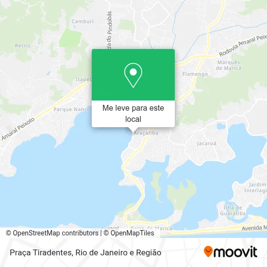 Praça Tiradentes mapa