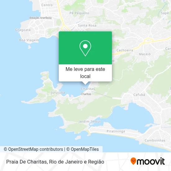 Praia De Charitas mapa