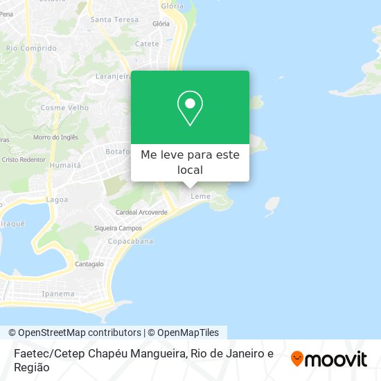 Faetec/Cetep Chapéu Mangueira mapa