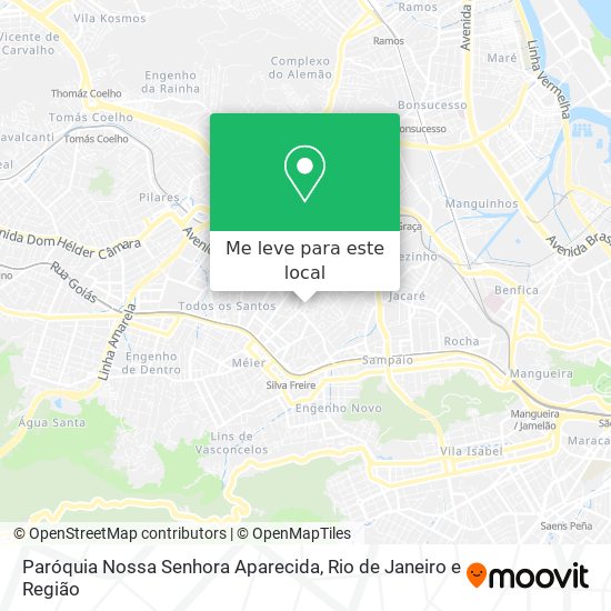 Paróquia Nossa Senhora Aparecida mapa