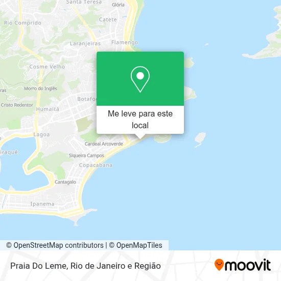 Praia Do Leme mapa