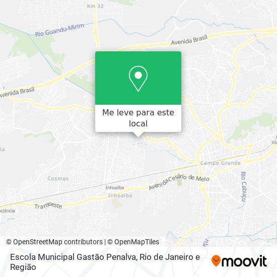 Escola Municipal Gastão Penalva mapa