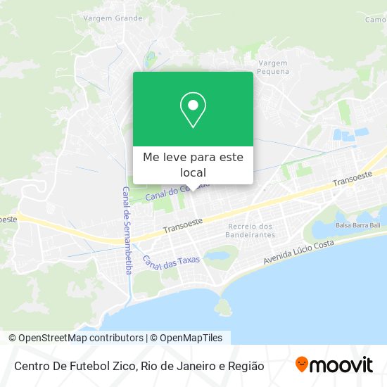 Centro De Futebol Zico mapa