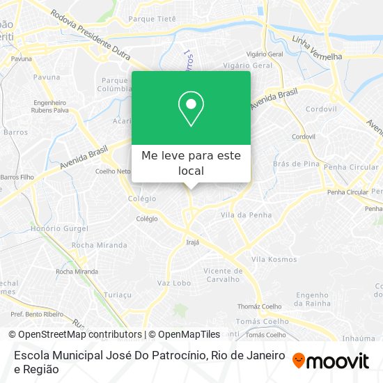 Escola Municipal José Do Patrocínio mapa