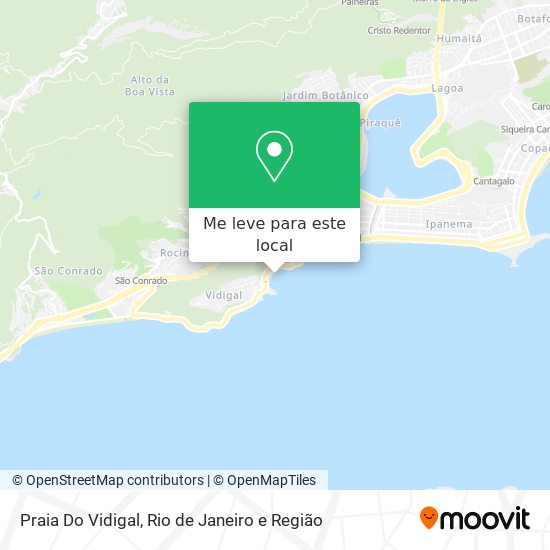 Praia Do Vidigal mapa