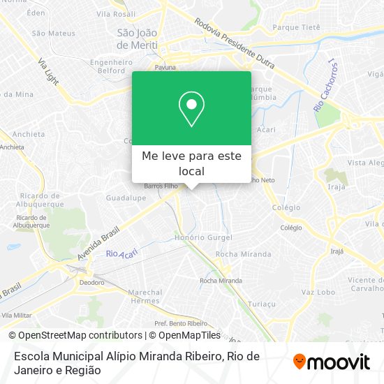 Escola Municipal Alípio Miranda Ribeiro mapa