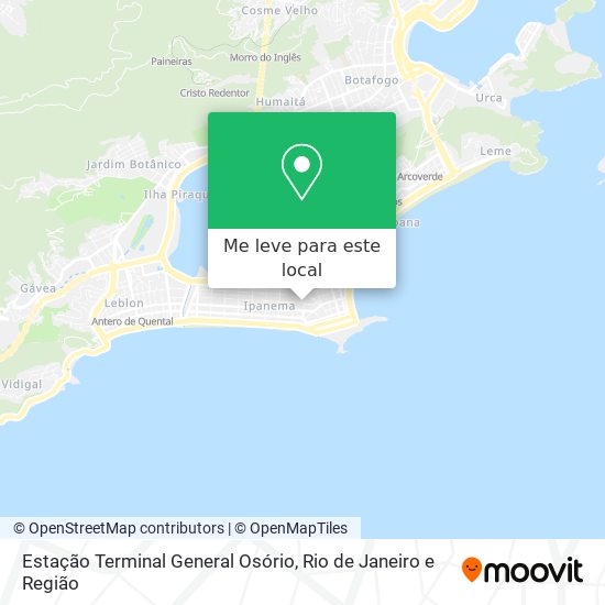 Estação Terminal General Osório mapa