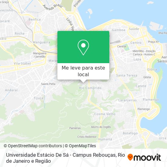 Universidade Estácio De Sá - Campus Rebouças mapa