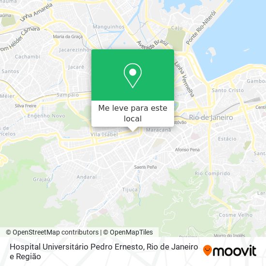 Hospital Universitário Pedro Ernesto mapa