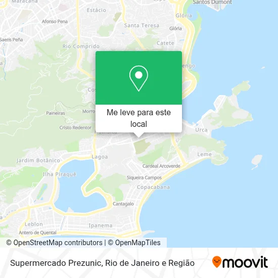 Supermercado Prezunic mapa