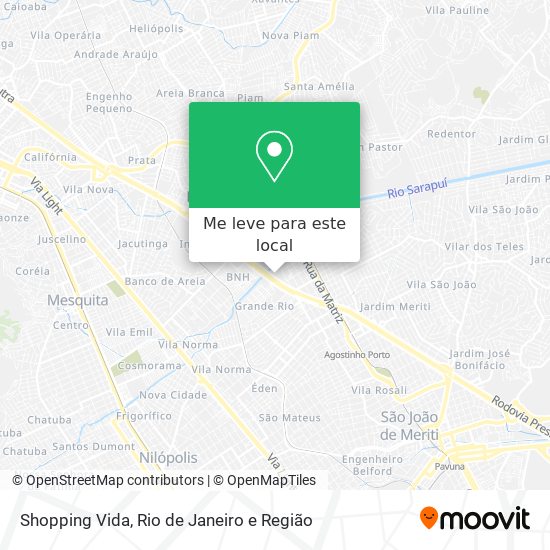 Shopping Vida mapa