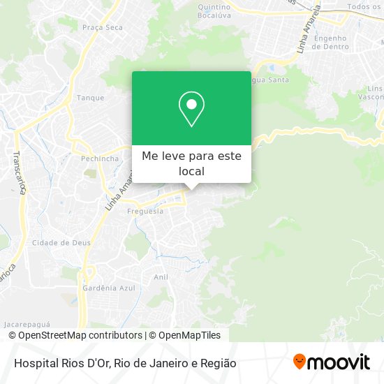 Hospital Rios D'Or mapa