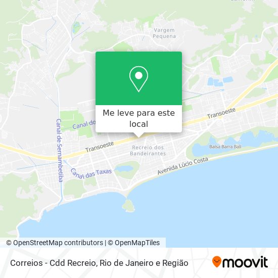 Correios - Cdd Recreio mapa